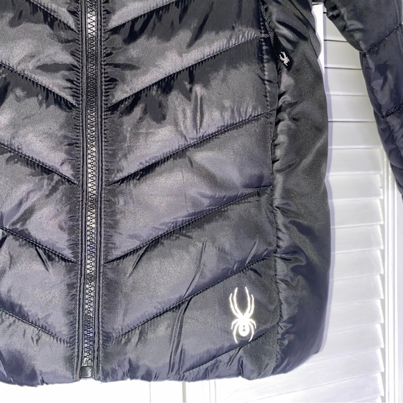Spyder Coat Girls Size Small 7 Long puffer Fleece Lined NWT * - Picture 4 of 6